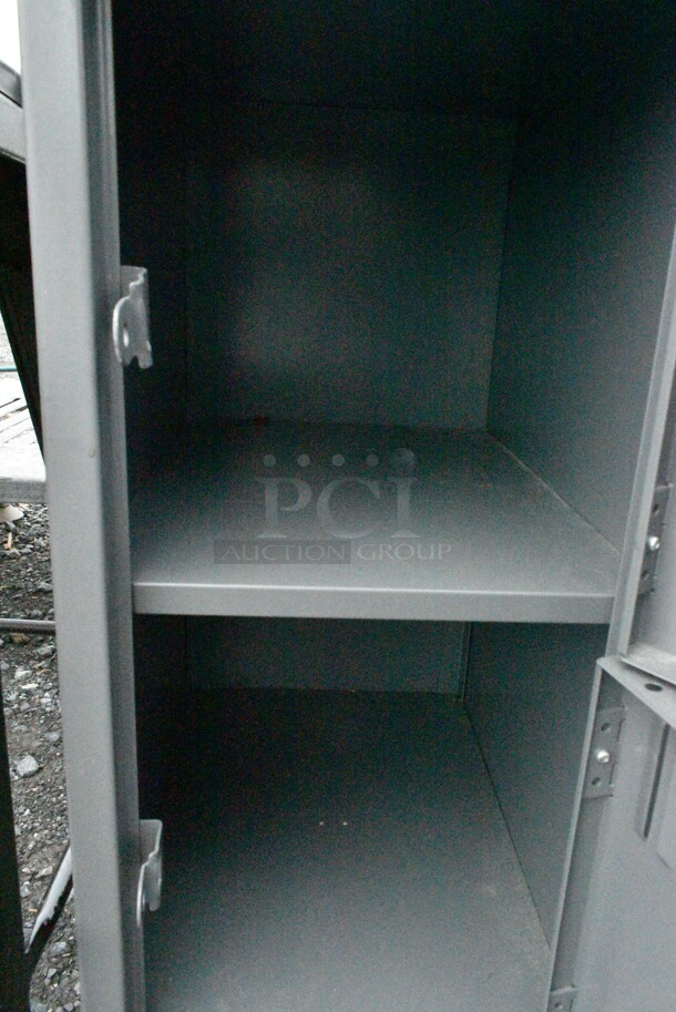 Gray Metal 6 Cubby Locker.  - Image 2 of 5