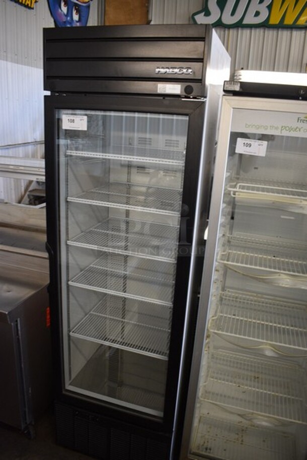 2019 Habco Model SE18 Metal Commercial Single Door Reach In Cooler Merchandiser w/ Poly Coated Racks. 115 Volts, 1 Phase. 24.5x24.5x79. Tested and Working! - Image 2 of 5