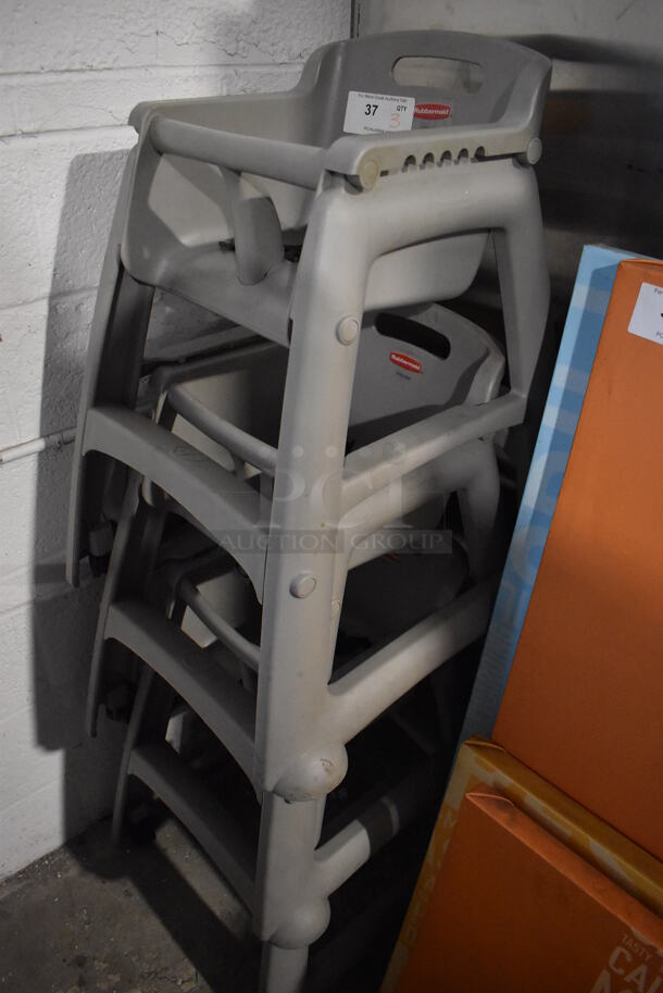 3 Rubbermaid Gray Poly High Chairs. 23x23x31. 3 Times Your Bid! - Image 4 of 4