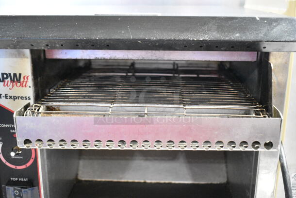 APW Wyott AT EXPRESS Stainless Steel Commercial Countertop Conveyor Toaster Oven. 120 Volts, 1 Phase.  - Image 4 of 6