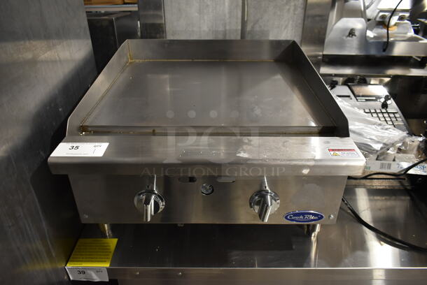 BRAND NEW SCRATCH AND DENT! Cook Rite Stainless Steel Commercial Countertop Natural Gas Powered Flat Top Griddle.
