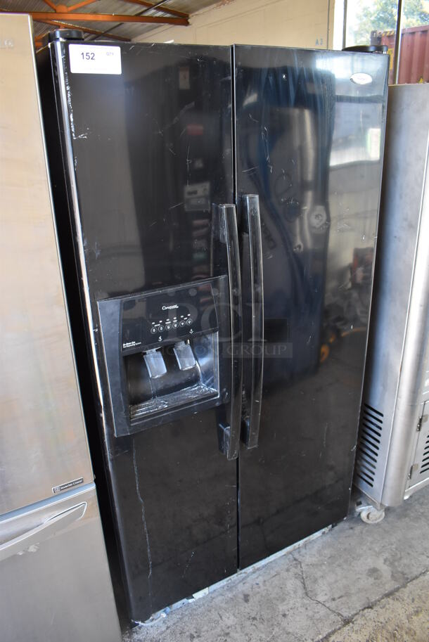 Whirlpool Conquest Metal Cooler Freezer Combo Unit. 36x36x69. Tested and Working! - Image 1 of 7