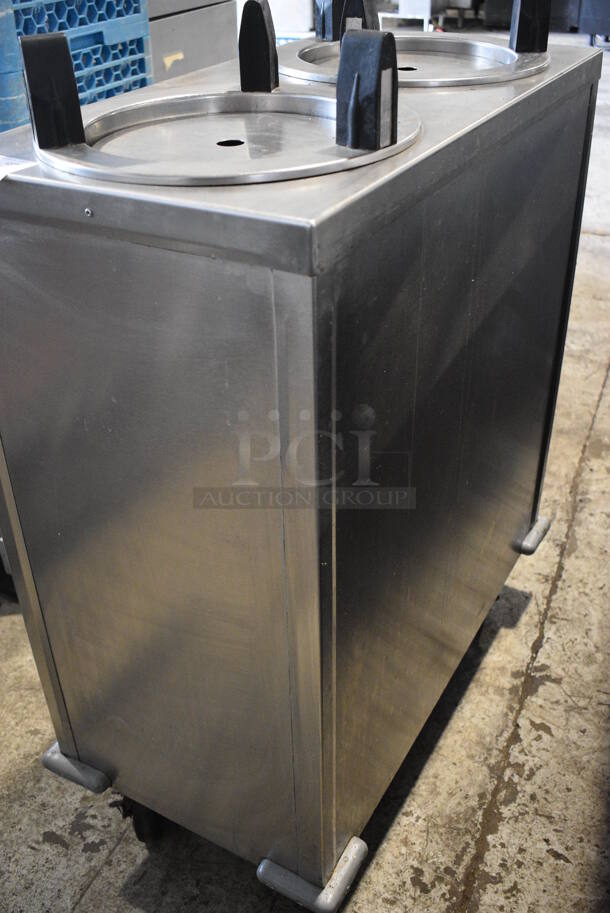 Stainless Steel Commercial 2 Well Plate Return on Commercial Casters. 17x32x40 - Image 3 of 4