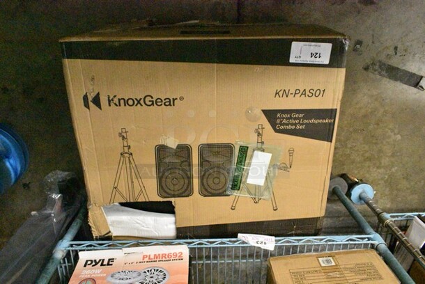 IN ORIGINAL BOX! KnoxGear KN-PAS01 8" Active Loudspeaker Combo Set.  - Image 2 of 4