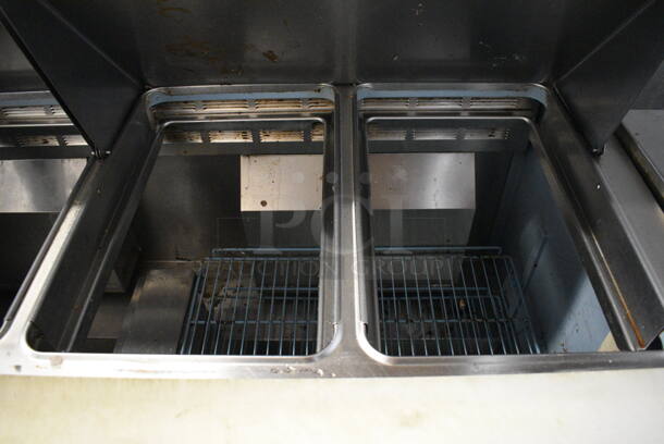 Delfield Model 4464N-24M Stainless Steel Commercial Sandwich Salad Prep Table Bain Marie Mega Top w/ Cutting Board on Commercial Casters. 115 Volts, 1 Phase. 65x36x46. Tested and Working! - Image 5 of 9