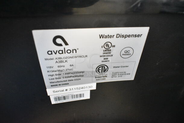 LIKE NEW! Avalon A3BLOZONEWTRCLR Stainless Steel Bottom Loading Water Cooler. 115 Volts, 1 Phase. Tested and Working! - Image 8 of 8