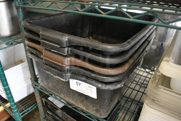 ALL ONE MONEY! Lot of 5 Poly Bus Bins! 21x15x7 - Image 2 of 3