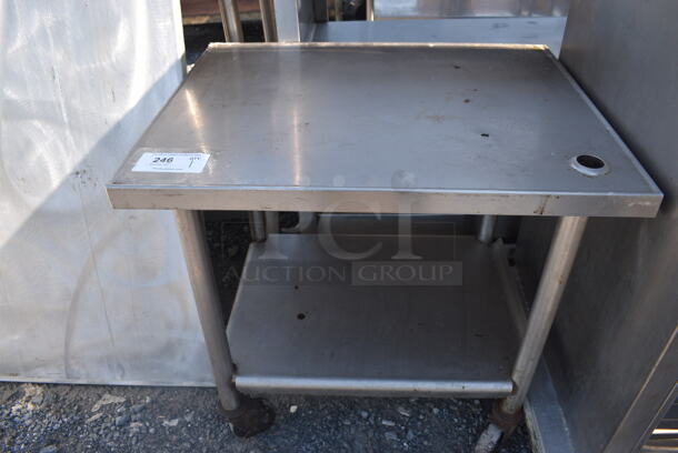 Stainless Steel Equipment Stand w/ Under Shelf on Commercial Casters. 29x23x29