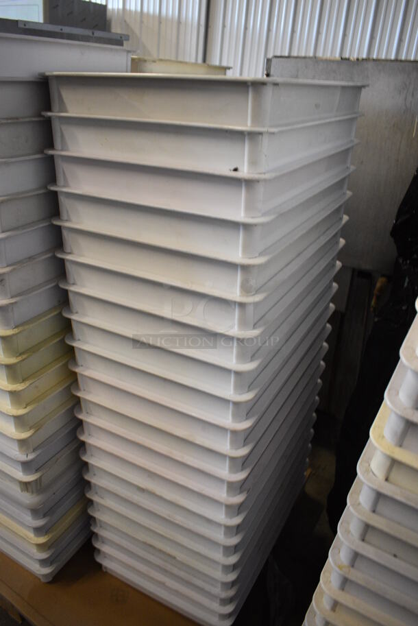 Pallet Lot of 60 White Poly Dough Bins. 18x26x3. 60 Times Your Bid!  - Image 2 of 5