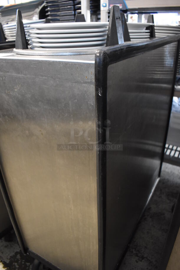 APW Wyott ML2-9-5P Stainless Steel Commercial 2 Well Plate Dispenser w/ 9" Plates on Commercial Casters. 15.5x30.5x45 - Image 4 of 6