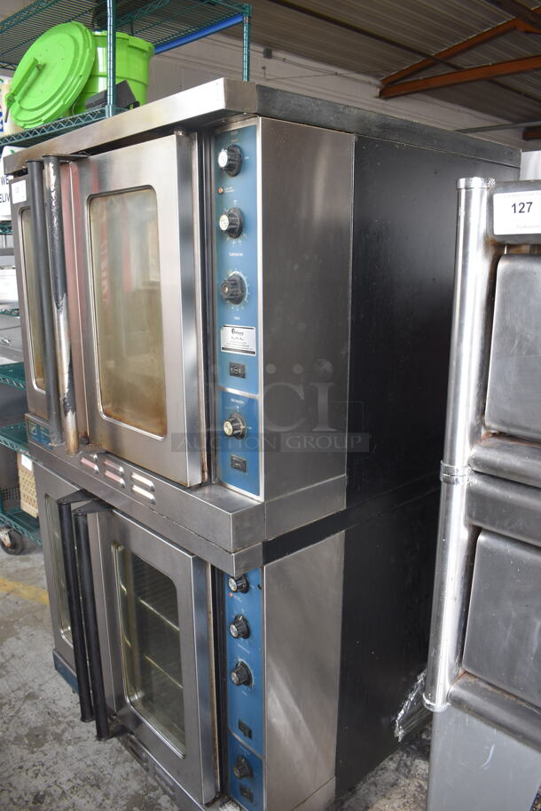 Duke Commercial Stainless Steel Natural Gas Powered 2 Door Double Convection Ovens With Metal Racks. 2 Times Your Bid! 115V Controls - Image 3 of 9