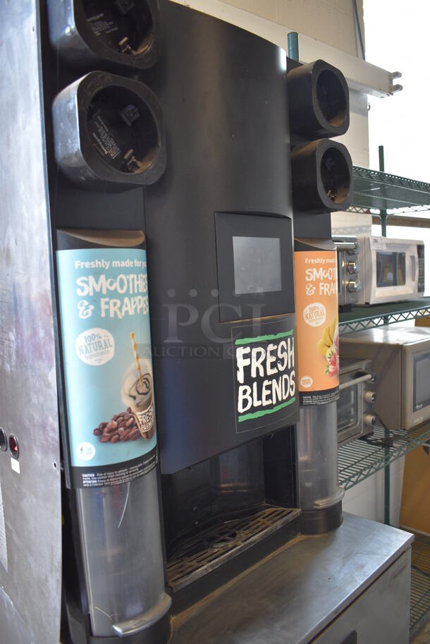 	2016 Multiplex Model MB-8-1 Stainless Steel Commercial Blend In Cup Workstation on Single Door Undercounter Cooler. 115 Volts, 1 Phase. 26x33x75. Tested and Powers On But Shows Dispenser Error - Image 6 of 6