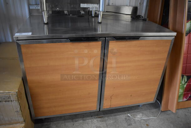 2011 Duke SUB-P-48M Stainless Steel Commercial 2 Wood Pattern Door Counter w/ Back Splash. 48x30x40 - Image 2 of 6