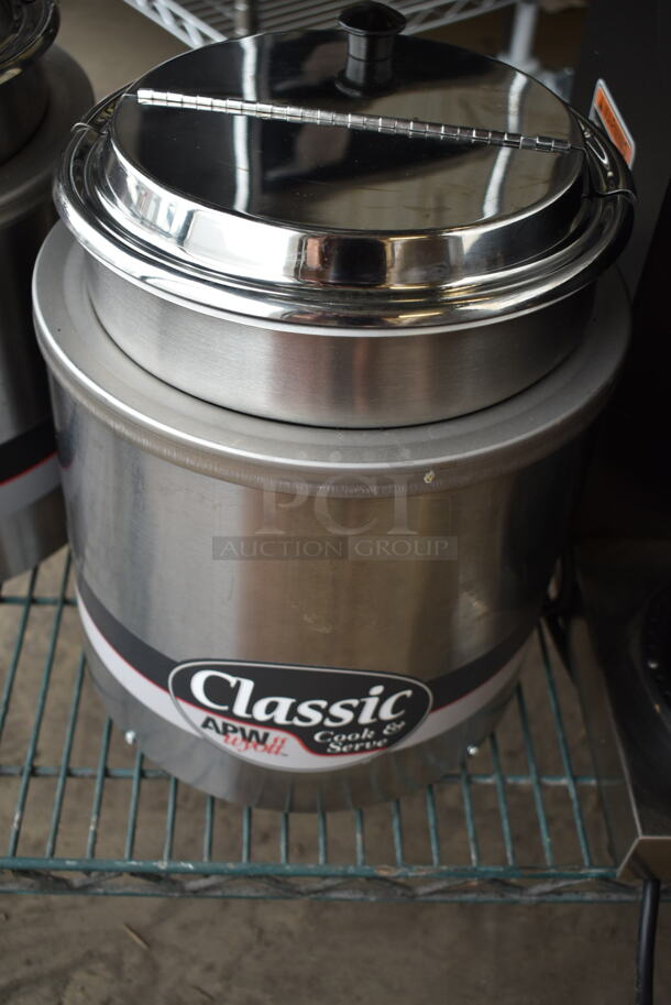 2 APW Wyott RCW-7 Stainless Steel Commercial Countertop Soup Kettle Food Warmer Rethermalizer w/ Drop In and Lid. 120 Volts, 1 Phase. 2 Times Your Bid! Tested and Working! - Image 2 of 10