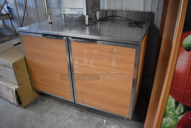 2011 Duke SUB-P-48M Stainless Steel Commercial 2 Wood Pattern Door Counter w/ Back Splash. 48x30x40 - Image 3 of 6
