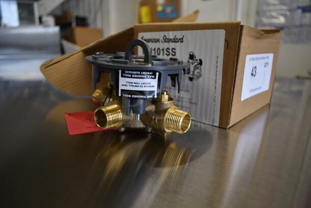 BRAND NEW SCRATCH AND DENT! American Standard RU101SS Flash Rough-In Shower Valve Body with 1/2" Universal Inlets and Outlets and Screwdriver Stops. - Image 5 of 8
