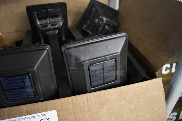 9 Black Solar Powered Path Lights. Almost All Units Are BRAND NEW, Others Are Lightly Used. 5x5x12.5. 9 Times Your Bid! - Image 4 of 4