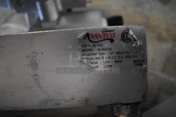 Avantco SLR5312 Stainless Steel Commercial Countertop Meat Slicer w/ Blade Sharpener. 120 Volts, 1 Phase. Tested and Working! - Image 4 of 5