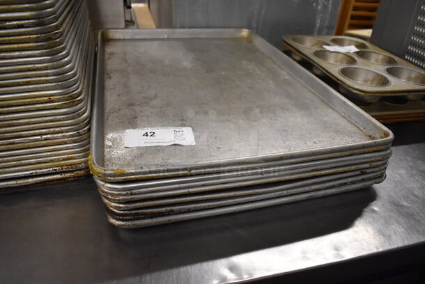 8 Metal Full Size Baking Pans. 18x26x1. 8 Times Your Bid! - Image 2 of 4