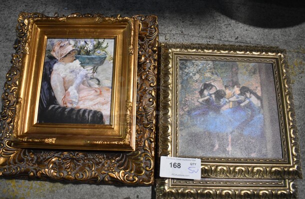5 Various Framed Pictures Including Women and Ballerinas. Includes 15x1x15. 5 Times Your Bid!
