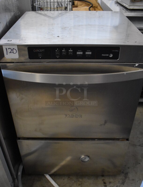 2015 Fagor CO-502W B DD Stainless Steel Commercial Undercounter Dishwasher. 208-240 Volts, 1 Phase.