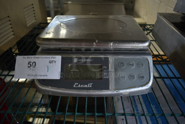 San Jamar Escali SCDGM66 Countertop 66 Pound Food Portioning Scale. Cannot Test Due To Missing Power Cord