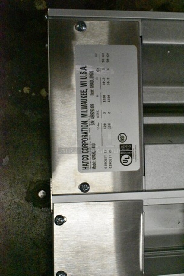 IN ORIGINAL BOX! Hatco GRAHL-48D Glo-Ray 48" Aluminum Dual High Wattage Lighted Infrared Warmer with 6" Spacer and Toggle Controls. 120 Volts, 1 Phase.  - Image 5 of 5