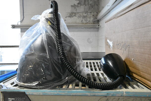 3 BRAND NEW SCRATCH AND DENT! ServIt 423HLR85BK Retractable Cord Ceiling Mount Heat Lamp with Modern Black Finish Round Dome Shade. 120 Volts, 1 Phase. 3 Times Your Bid!  - Image 9 of 12