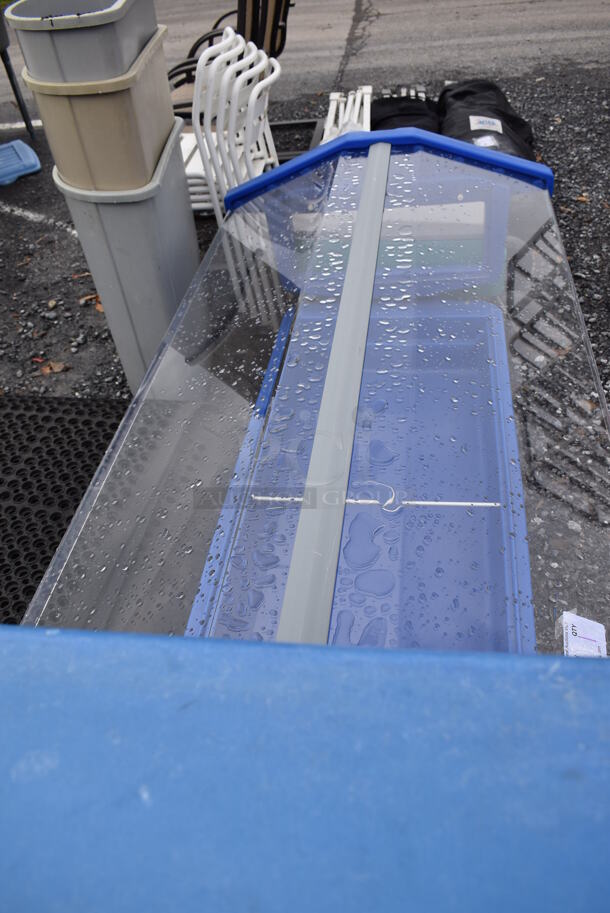 Blue Poly Buffett Station w/ Poly Sneeze Guard. 64x34x28 - Image 6 of 6