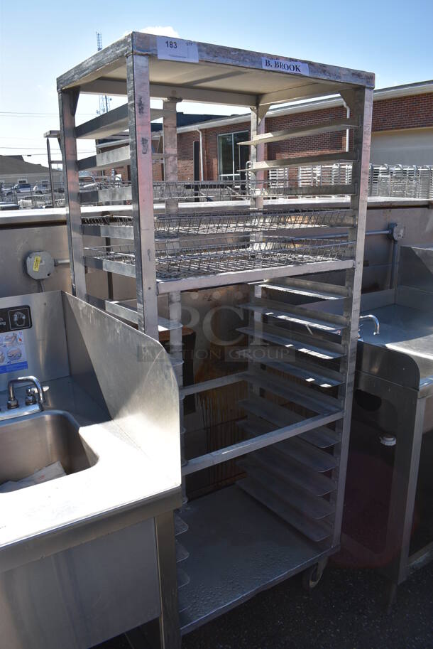 Metal Commercial Pan Transport Rack on Commercial Casters. 30x22x71 - Image 3 of 4