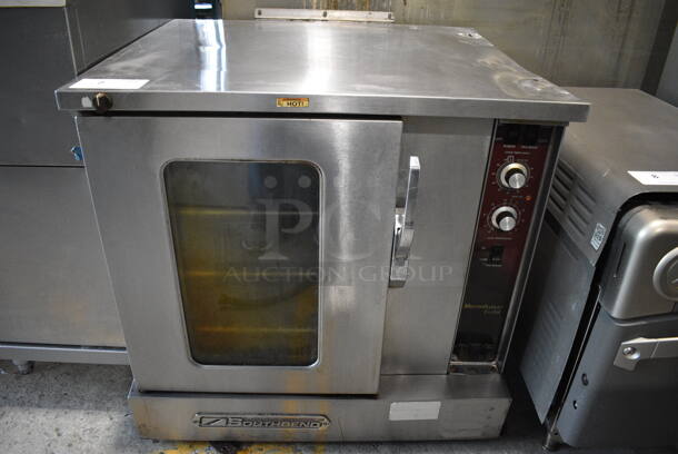 Southbend Stainless Steel Commercial Countertop Electric Powered Half Size Convection Oven w/ View Through Door, Metal Oven Racks and Thermostatic Controls. 208-240 Volts, 1 Phase. 30x27x30