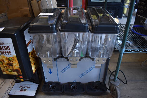 BRAND NEW SCRATCH AND DENT! Avantco COLDREAM 3M Stainless Steel Commercial Countertop 3 Hopper Refrigerated Beverage Machine. 120 Volts, 1 Phase. 23x16x27. Tested and Working! - Image 2 of 7