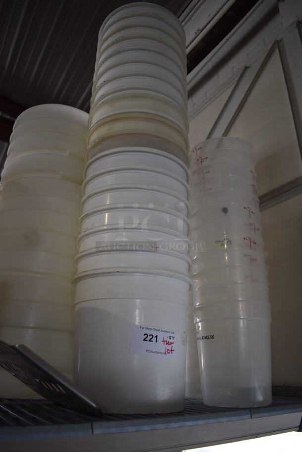 ALL ONE MONEY! Tier Lot of Various Poly Bins and Lids - Image 3 of 5