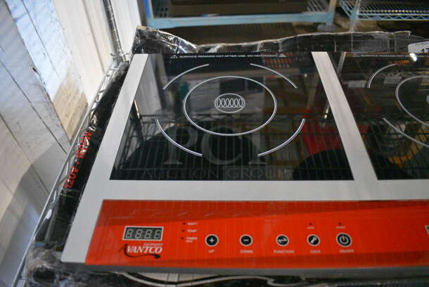 BRAND NEW IN BOX! 2021 Avantco Model IC18DB Stainless Steel Commercial Countertop Electric Powered 2 Burner Induction Range. 120 Volts, 1 Phase. 26x15.5x3. Tested and Working! - Image 4 of 7