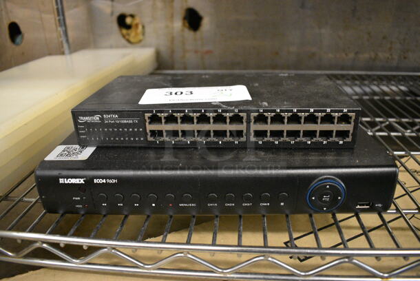 2 Various Items; Transition S24TXA 24 Port and Lorex ECO4 960H 8 Channel Network. 12x8.5x2, 10x5.5x2. 2 Times Your Bid!