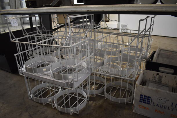 ALL ONE MONEY! Lot of 10 White Poly Coated Baskets. 10.5x22x16 - Image 5 of 9