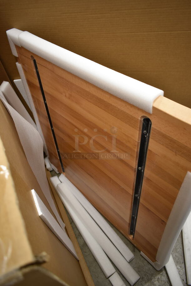 7 BRAND NEW IN BOX! Lancaster Table & Seating 36"x36" Solid Wood Live Edge White Wash Tabletop. 7 Times Your Bid! - Image 5 of 6