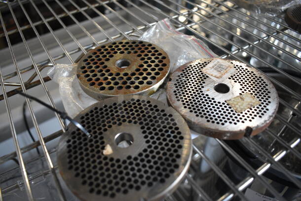 3 Metal Meat Grinder Plates. 4x4x0.5. 3 Times Your Bid! - Image 4 of 4