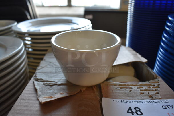 11 BRAND NEW IN BOX! White Ceramic Bowls. 4x4x2.5. 11 Times Your Bid! - Image 1 of 3
