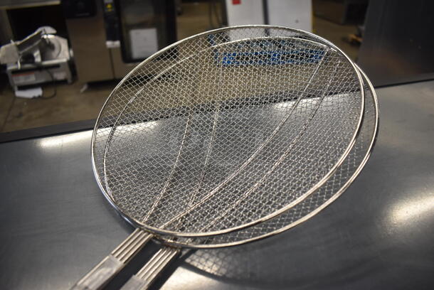2 BRAND NEW! Winco SC-12R Metal Strainers. 25x12x4. 2 Times Your Bid! - Image 2 of 3