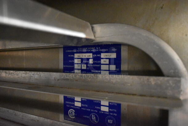 Traulsen RRI 2-23 LUT Stainless Steel Commercial 2 Door Reach In Cooler w/ 2 Metal Pan Racks. 115 Volts, 1 Phase. Tested and Working! - Image 9 of 9