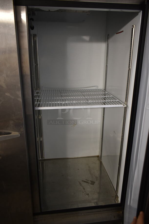 Beverage Air KF48-1AS Stainless Steel Commercial 2 Door Reach In Freezer w/ Poly Coated Racks on Commercial Casters. 115 Volts, 1 Phase. Tested and Powers On But Does Not Get Cold - Image 7 of 7