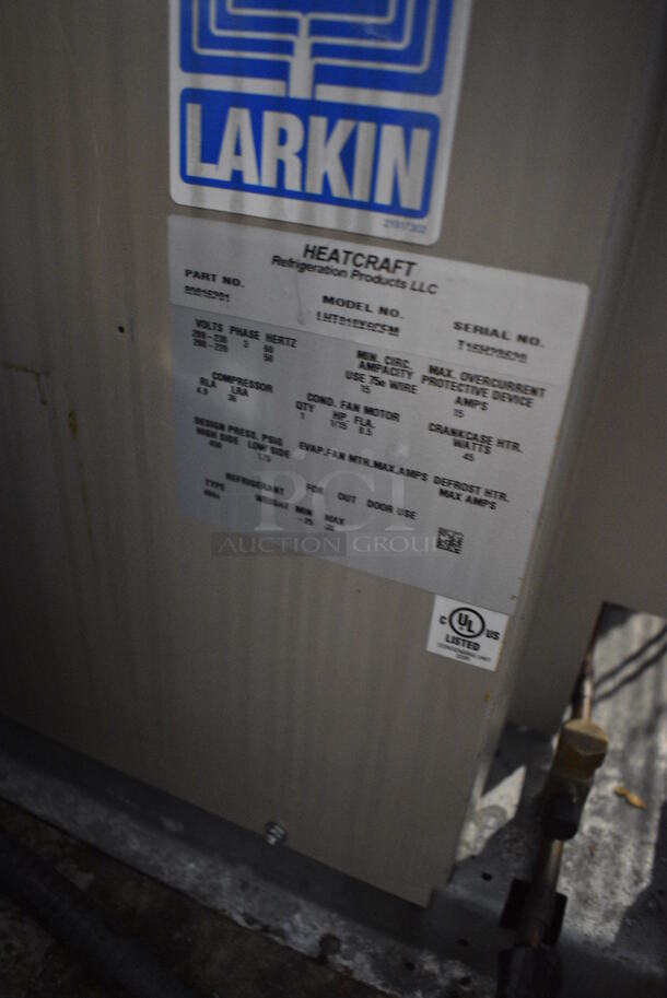 Heatcraft Model LHT010X5CFM Metal Commercial Compressor. 208-230 Volts, 3 Phase. 28x24x17 - Image 5 of 5
