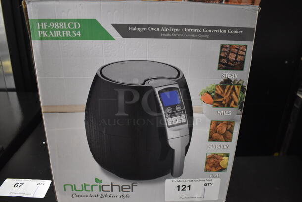 IN ORIGINAL BOX! Nutrichef HF-988LCD PKAIRFR54 Metal Countertop Air Fryer. 12x14x13 - Image 5 of 5