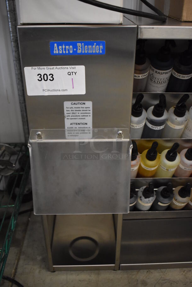 Astro Blender AM-2 Stainless Steel Commercial Countertop Mix-N-Blender w/ 2 Foot Pedals and 39 Bottles. 115 Volts, 1 Phase. 28x11x24.5. Tested and Working! - Image 4 of 12