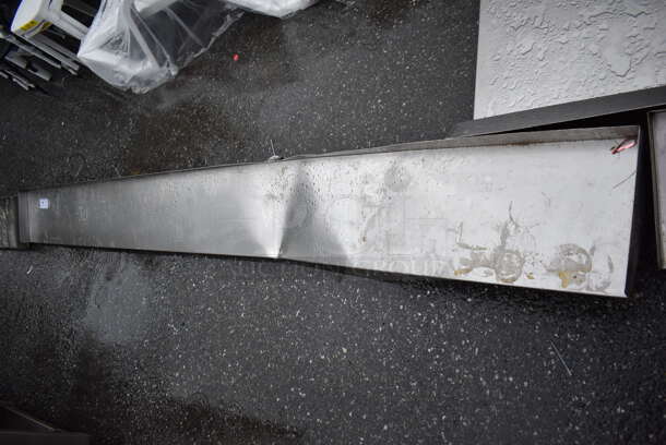 Stainless Steel Shelf w/ Wall Mount Brackets. 120x12.5x9.5 - Image 2 of 3