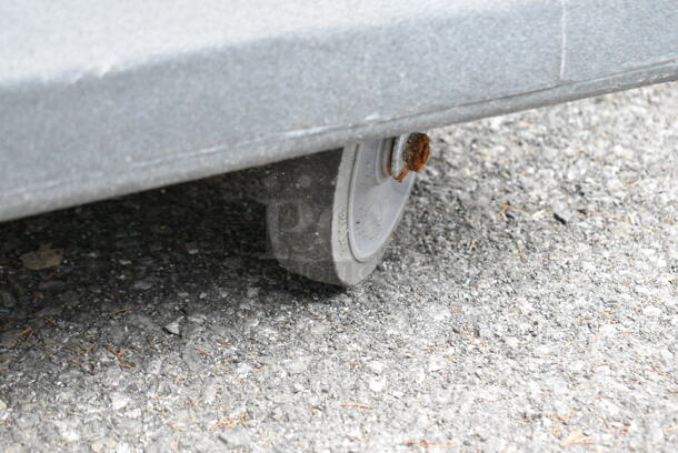Cambro Gray Poly Portable Buffet Station w/ Sneeze Guard on Commercial Casters.  - Image 6 of 6
