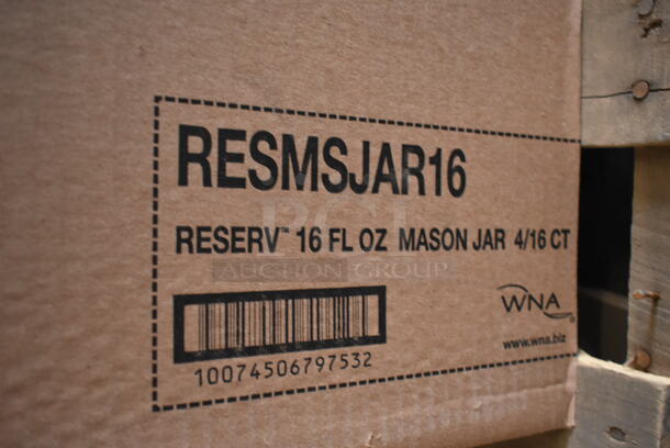 5 Boxes of BRAND NEW IN BOX! RESMSJAR16RSC 16 oz Mason Jars. 5 Times Your Bid! - Image 3 of 4