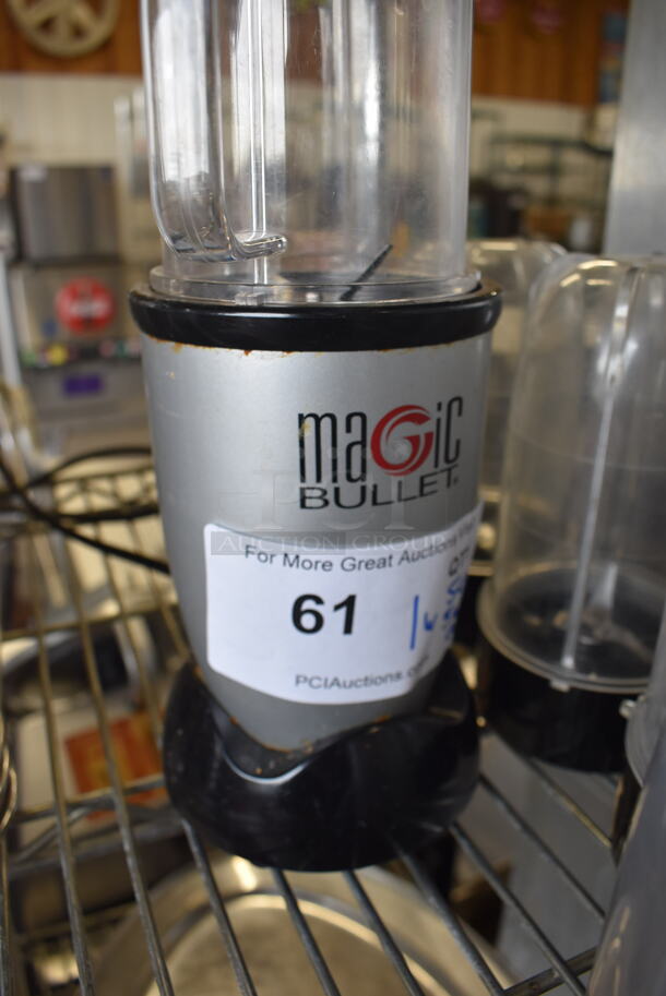 Magic Bullet Countertop Blender w/ 6 Poly Cups and 4 Blades. 5x5x13. Tested and Working! - Image 3 of 5