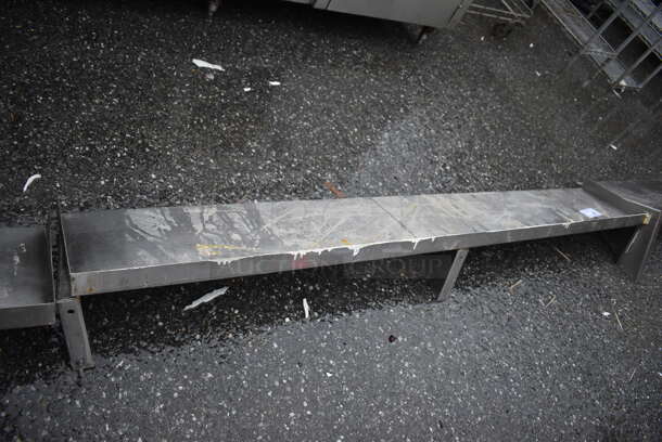 Stainless Steel Shelf w/ Wall Mount Brackets. 78x12.5x9 - Image 3 of 3